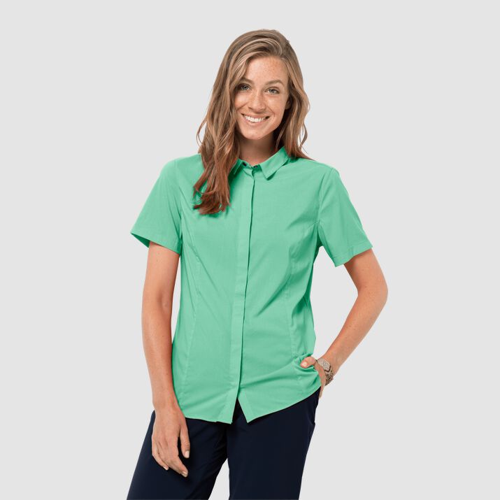 Camisa Manga Corta Jack Wolfskin Jwp Mujer Turquesa Mexico-6328174